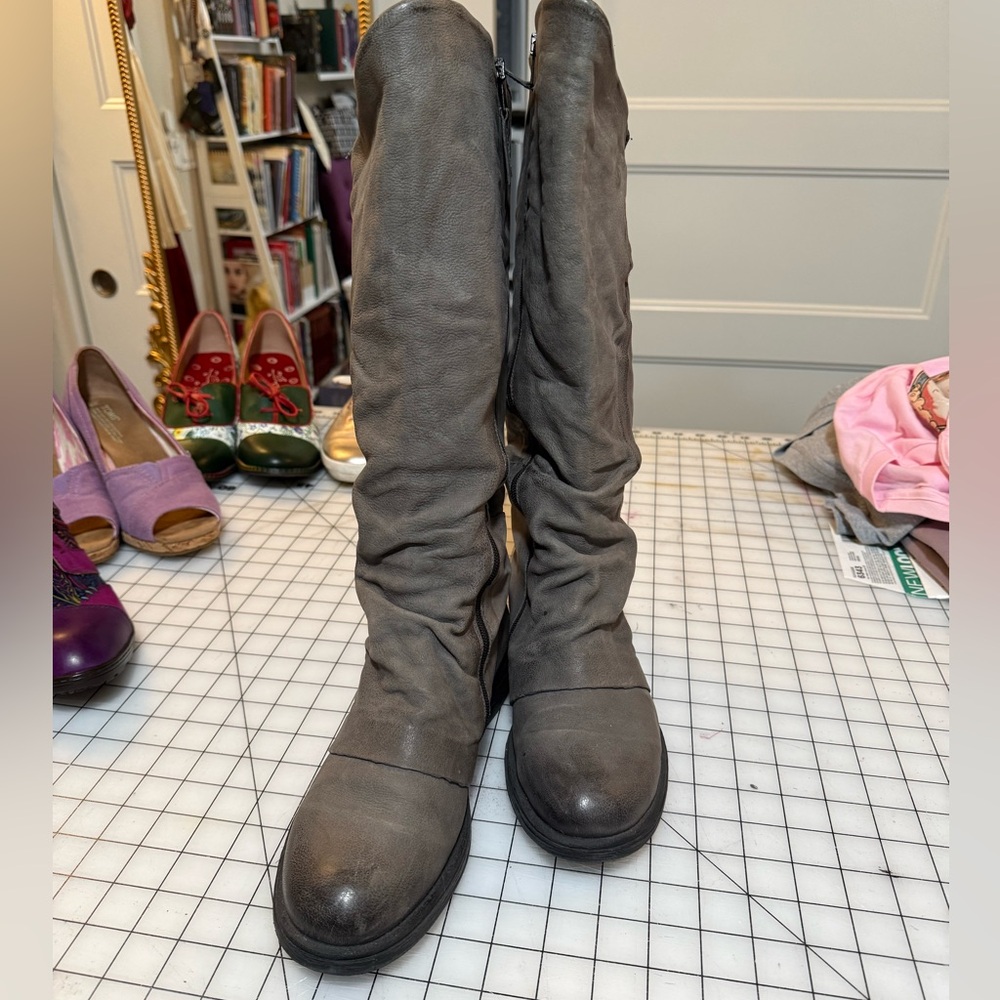 Miz Mooz Gray Knee High Boots size 9
